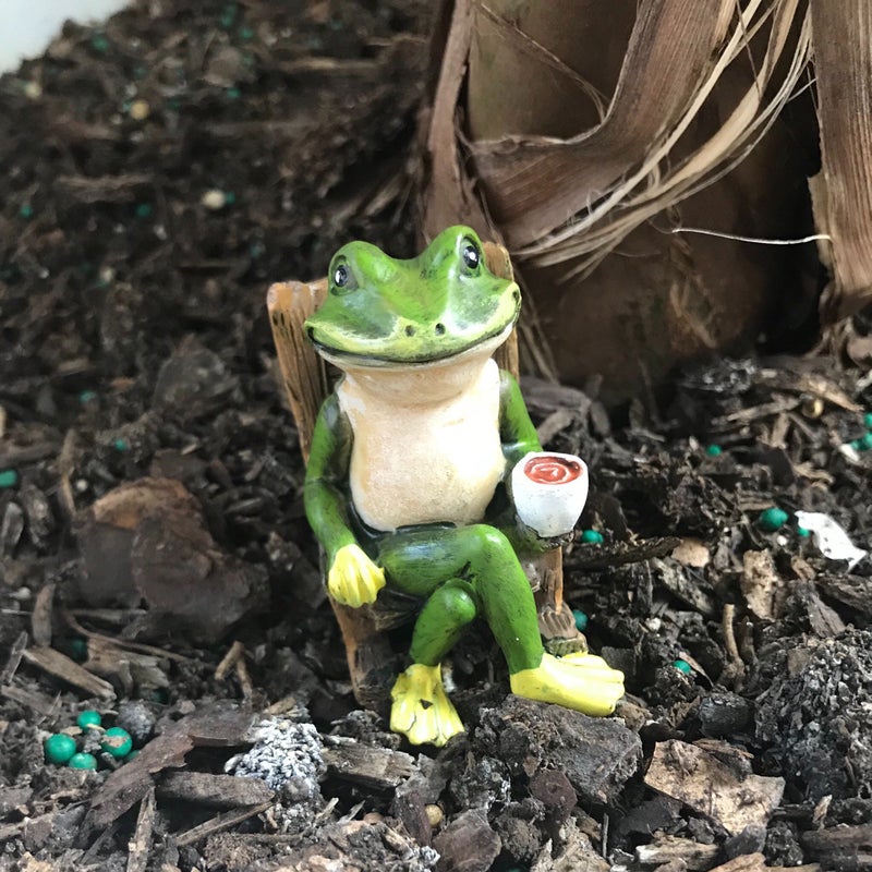 Patio Eden Miniature Frog Garden Statue - 2" Tall - Mini Outdoor Accessory Figurine for Fairy Garden - Image 4